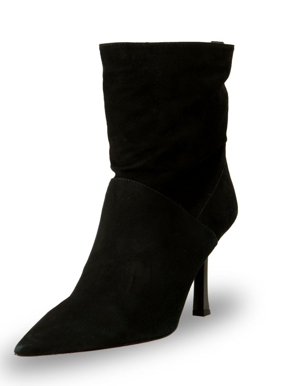 Hugo Boss Women's Black Suede Leather Heeled Boots Shoes US 9 IT 39